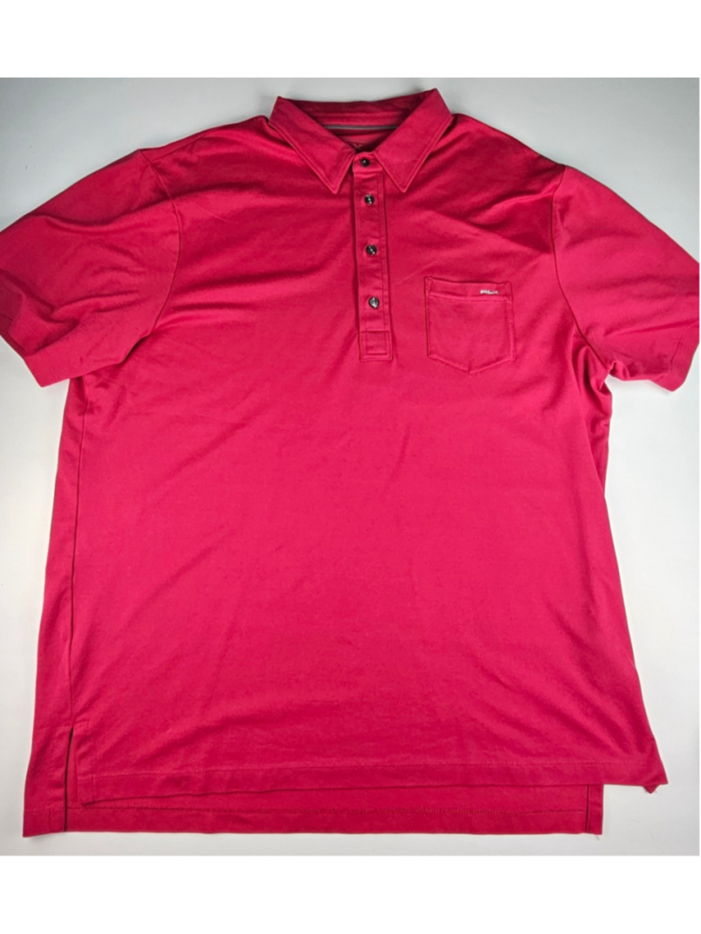 RLX Ralph Lauren Mens XL Red Stretch Golf Polo Shirt Pocket Performance